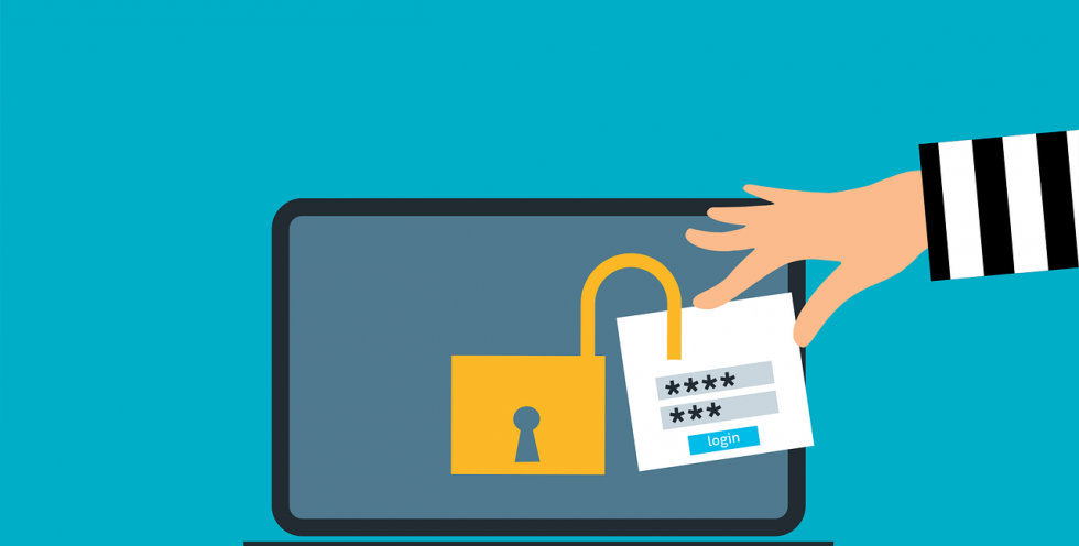 Free attack unsecured laptop vector